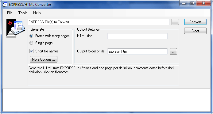 EXPRESS to HTML Windows Control Panel