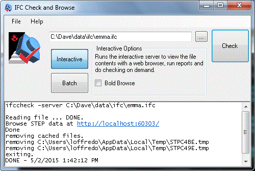 IFC Checker Dialog