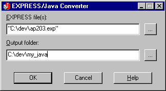 EXPRESS to Java Compiler