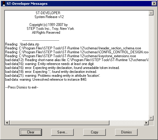 ST-Developer Message Window