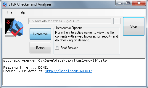 STEP Checker Dialog