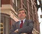 Martin Hardwick in front of Rice Building