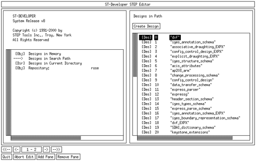 Stepedit Main Window
