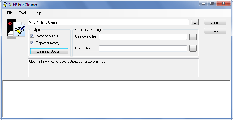 STEP File Cleaner Control Panel